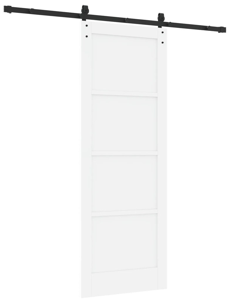 Porta Deslizante vidaXL com Conjunto de Ferragens Branca 78x211 cm Mad