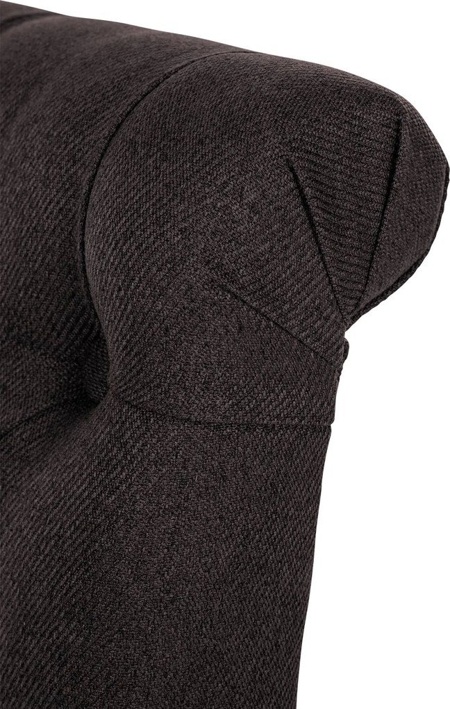 Conjunto de 2 cadeiras de sala de jantar Tecido preto