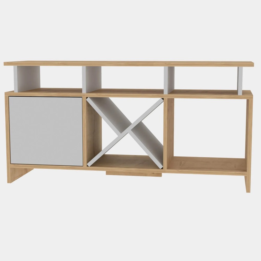 Móvel TV Auburn – Carvalho Branco – 120 cm