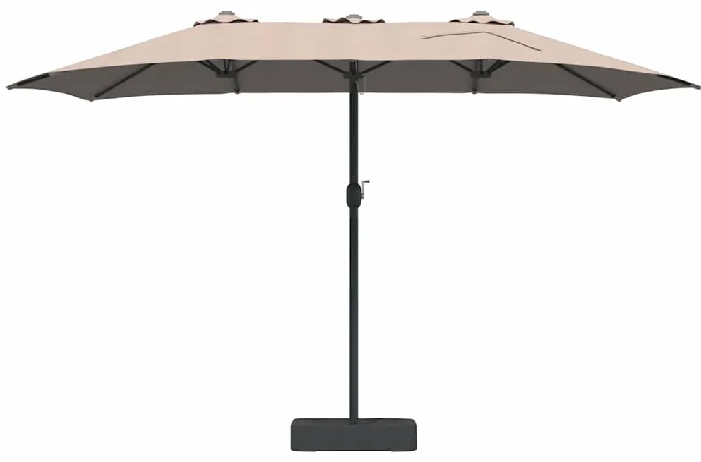 Guarda-sol de Jardim Cinzento-acastanhado 385 x 209 x 244 cm