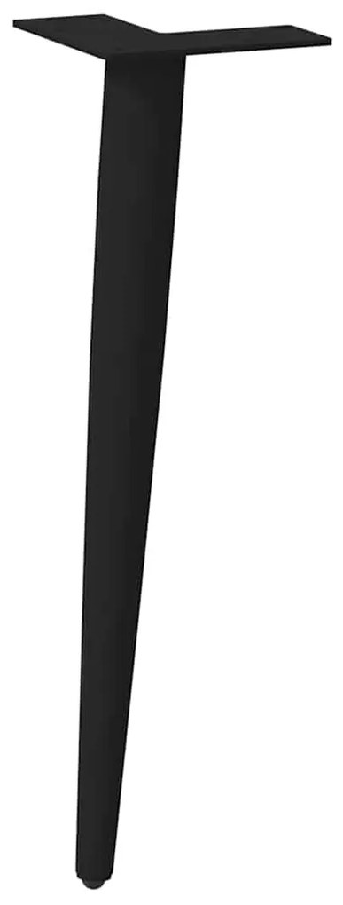 Pés para mesa de centro cônicos 4 peças preto 42-43 cm aço