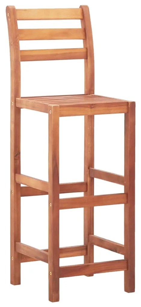 Cadeiras de bar 4 pcs madeira de acácia maciça