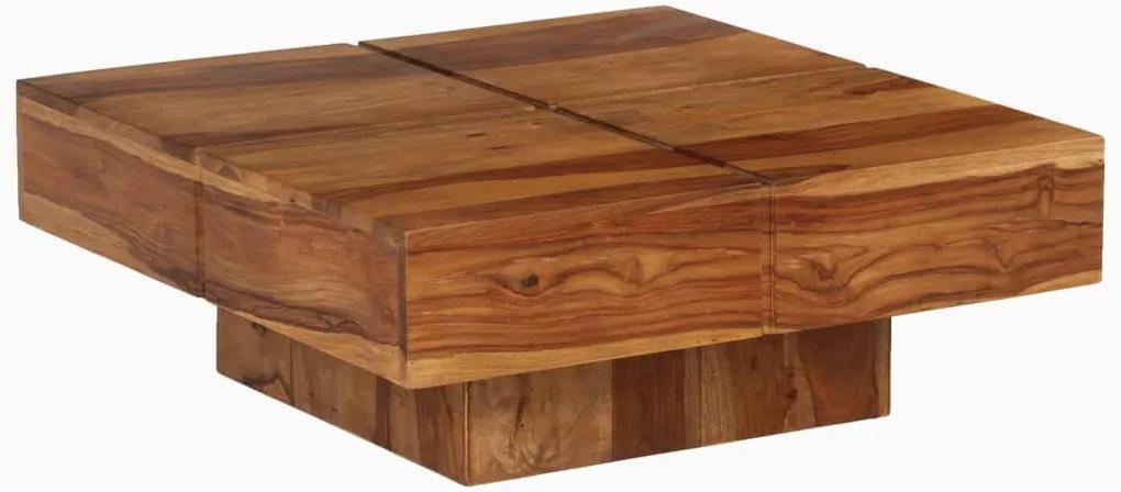Mesa de centro madeira de sheesham maciça 80x80x30 cm