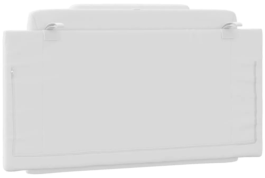 Almofadão de cabeceira 100 cm couro artificial branco