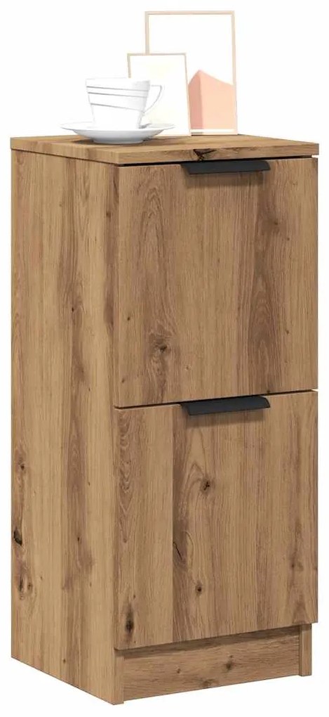 vidaXL Aparadores 2pcs 30x30x70cm derivados madeira carvalho artisiano