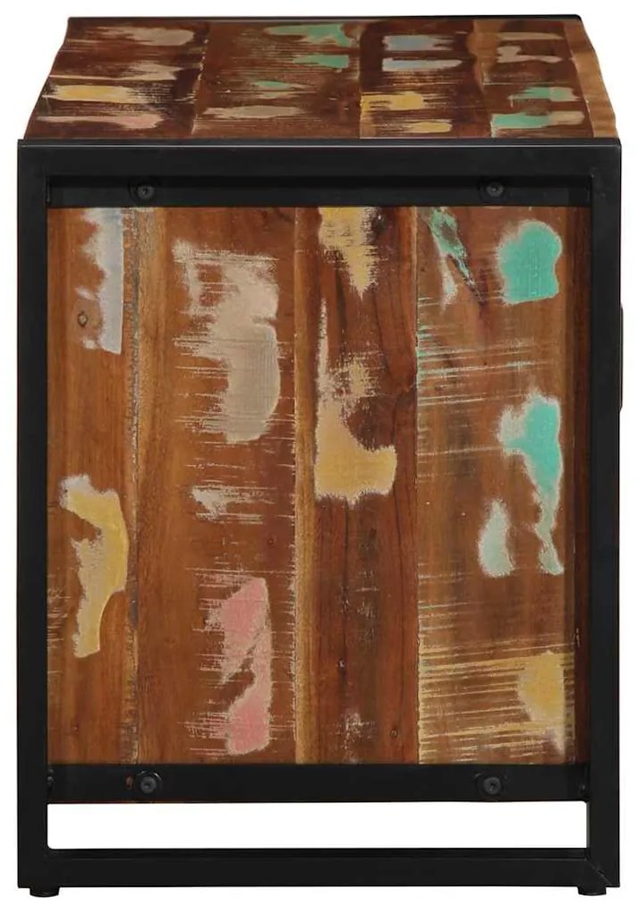 Banco de Sapatos Multicolorido 100x40x50 cm Madeira Recuperada