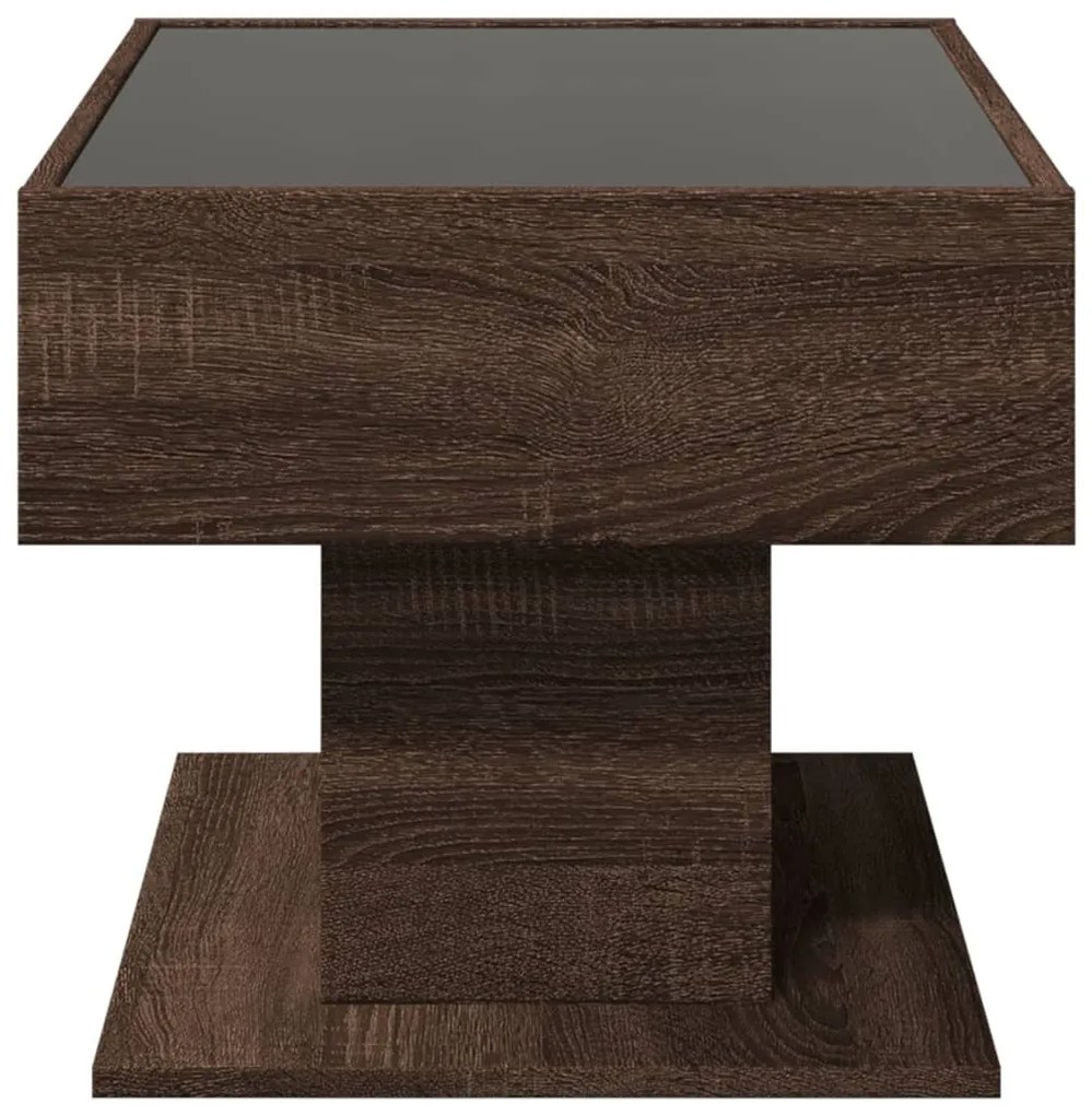 Mesa de centro c/ LEDs 70x50x45 cm derivados de madeira