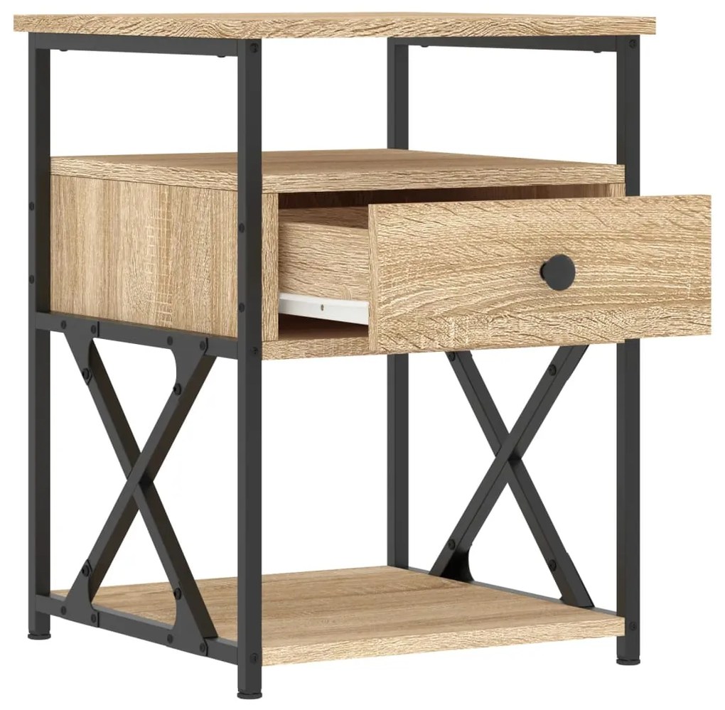 Mesa de cabeceira 40x42x55 cm derivados madeira carvalho sonoma