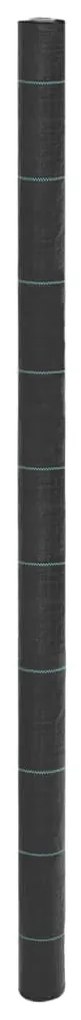 vidaXL Tela para ervas daninhas 2x100 m PP preto