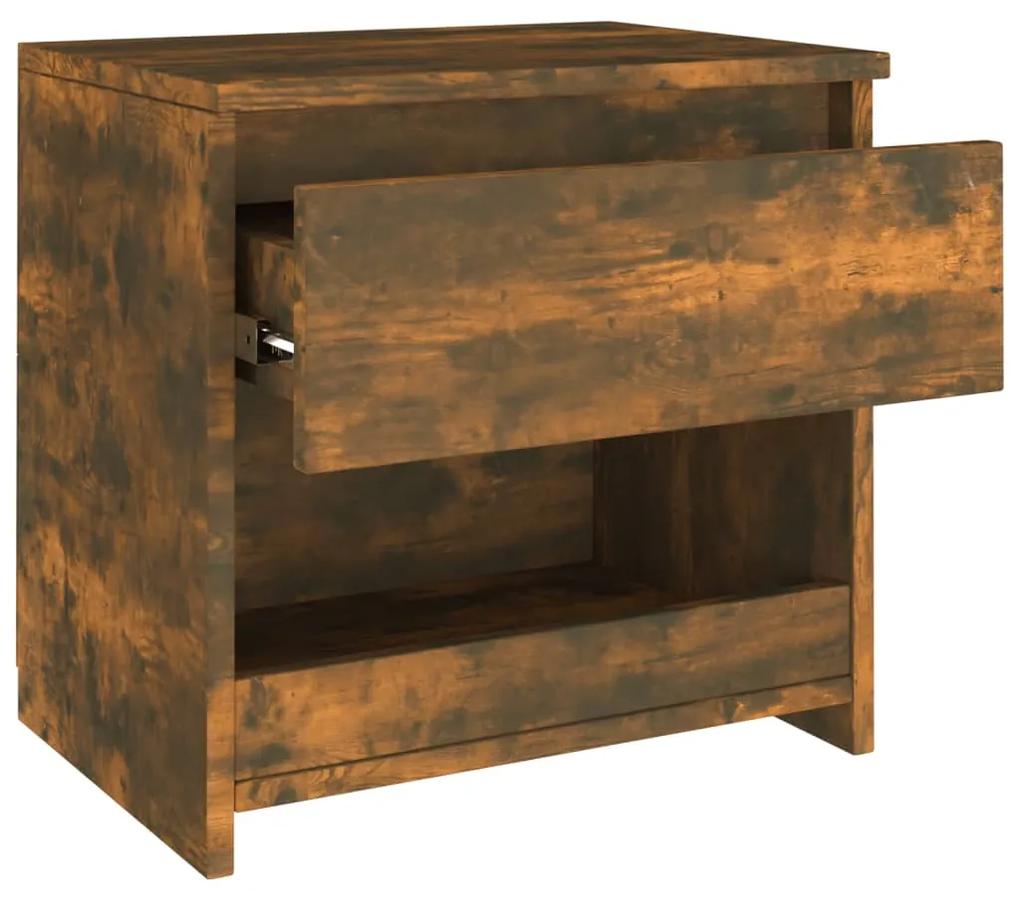 Mesa cabeceira 40x30x39 cm derivados de madeira carvalho fumado