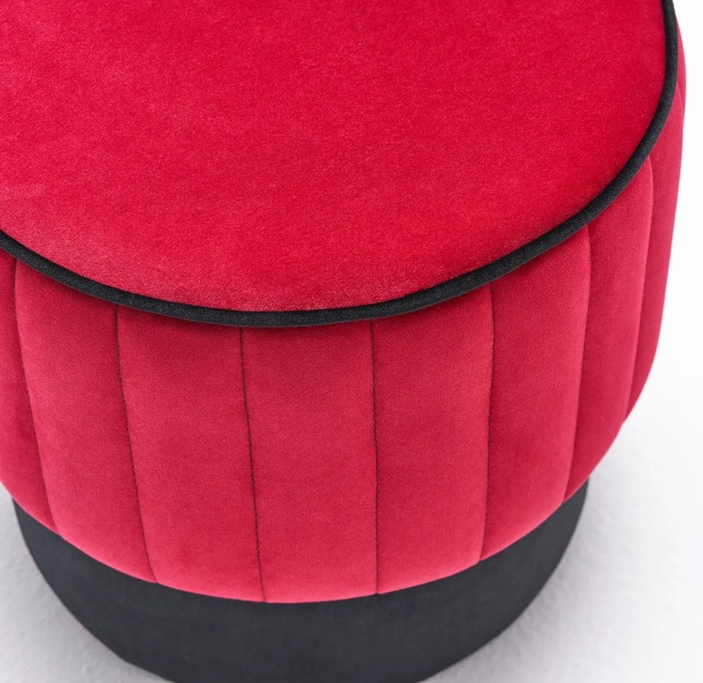 Pouffe Rose – Vermelho – 40x40x40 cm