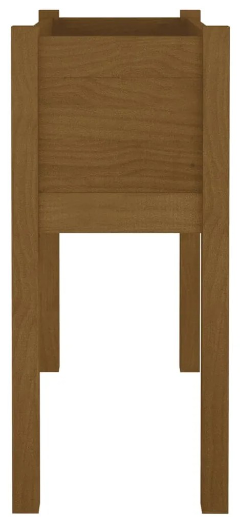 Vaso/floreira de jardim 70x31x70 cm pinho maciço castanho-mel
