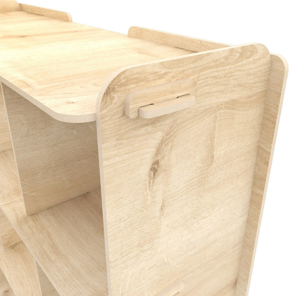 Estante Zimba – Carvalho – 92,5 x 132 x 30 cm