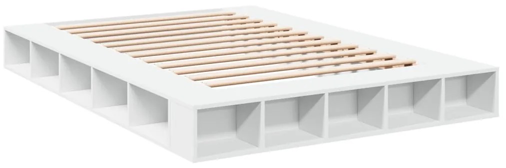 Estrutura de cama 160x200 cm derivados de madeira branco