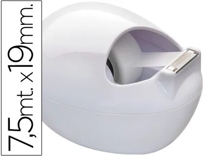 Desenrolador Scotch de Secretária Cor Branco c-36 Karim de 7,5 mt X 19 mm Inclui Rolo de Fita Magic