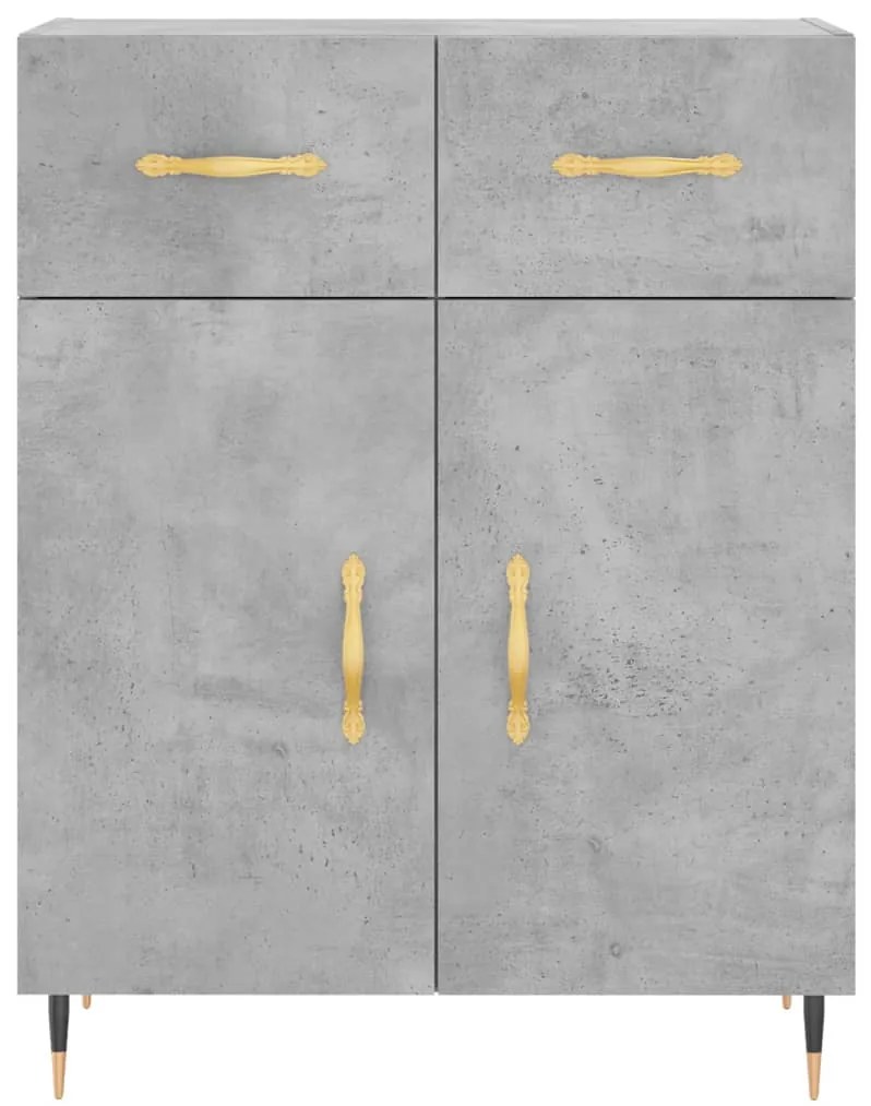 Armário alto 69,5x34x180 cm derivados de madeira cinza cimento