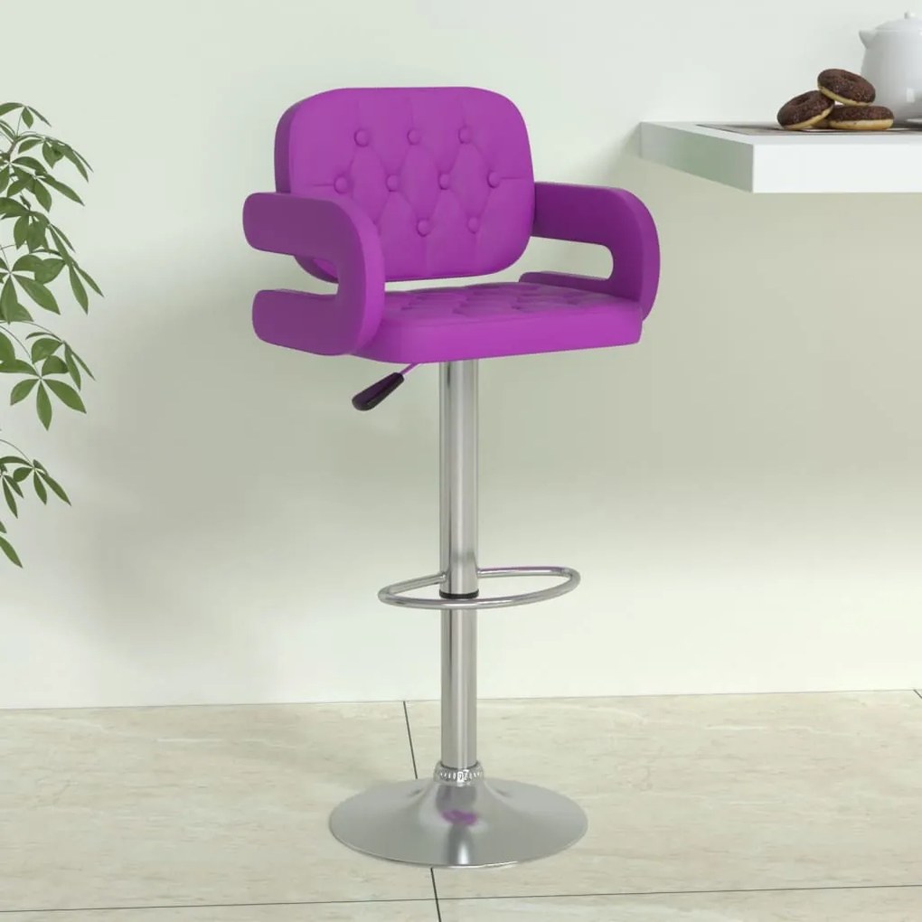 vidaXL Banco de bar couro artificial roxo