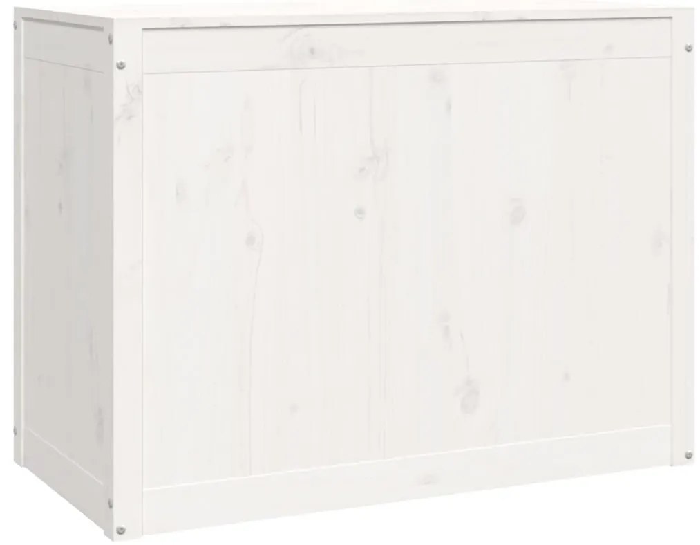 Caixa para roupa 88,5x44x66 cm madeira de pinho maciça branco