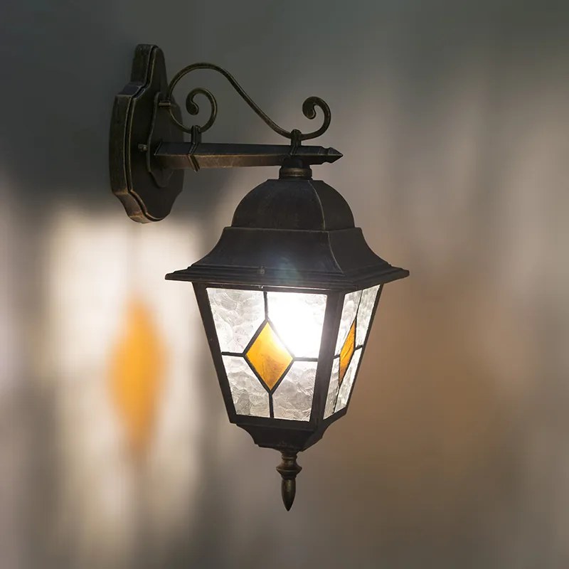 LED Candeeiro de Parede Exterior Inteligente Vintage Bronze c/ Wifi A60 - Antigua Rústico