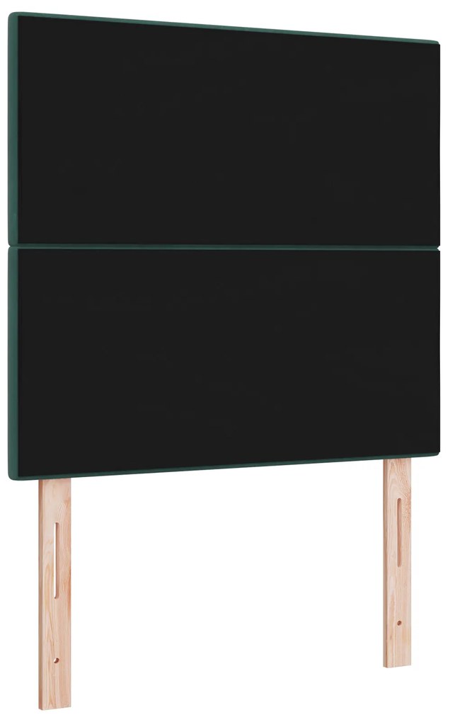 Cabeceira vidaXL Botão Estofada Verde Escuro 80 cm Veludo