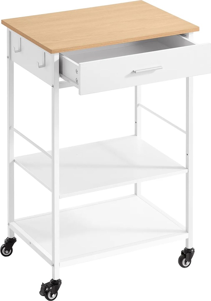 Carrinho de cozinha 47 x 60 x 90 cm bege-branco