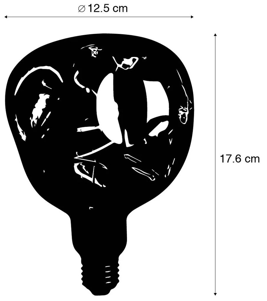 Lâmpada LED E27 regulável G125 arco-íris 4W 200lm 1800K