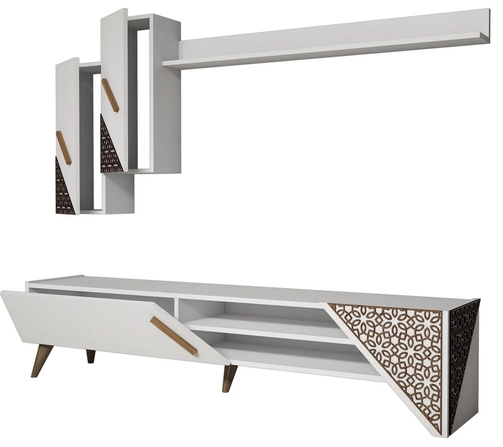Unidade de TV Beril – Branco – 180x40x37 cm