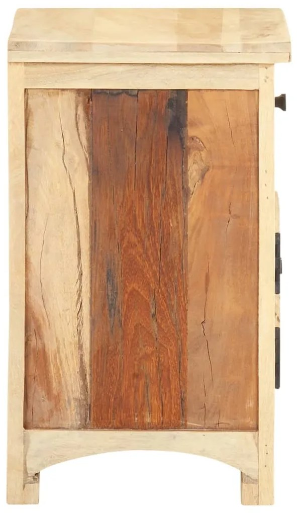 Mesa de cabeceira 40x30x50 cm madeira recuperada maciça