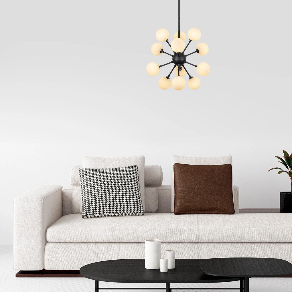 Candeeiro Suspenso Cavud – Preto – 52 x 52 x 53 cm