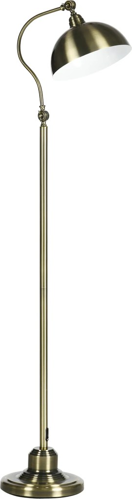 HOMCOM Candeeiro de Pé Vintage Arco 42x25,5x152 cm Abajur Ajustável Interruptor de Pé Bronze | Aosom Portugal
