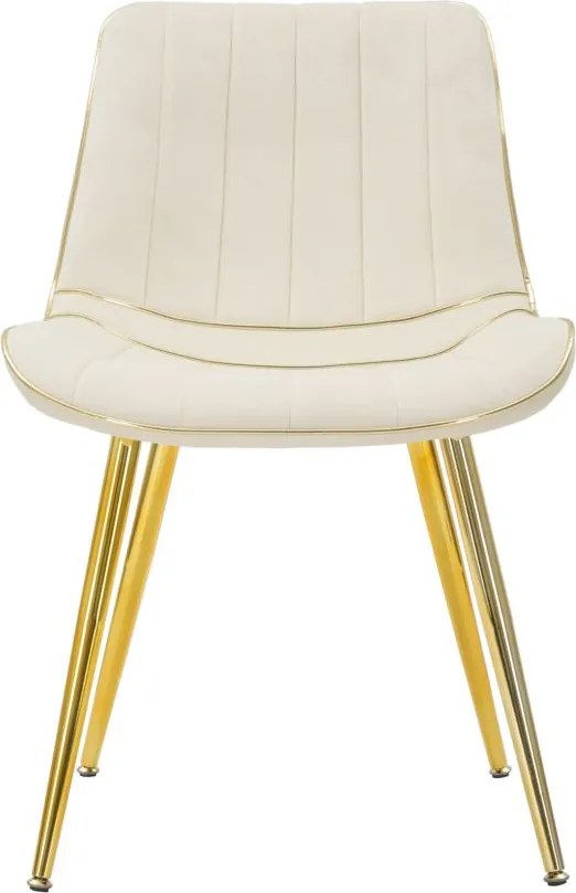 CONJUNTO 2 CADEIRAS PARIS CREME E DOURADO 51X59X79 CM