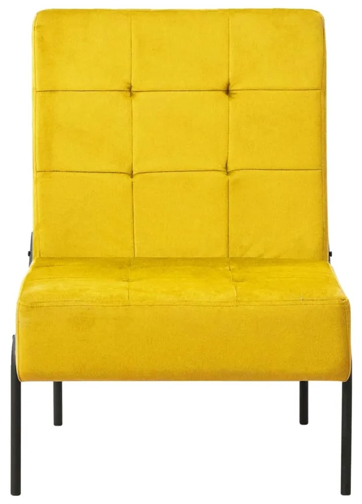 Poltrona de Descanso Aisha em Veludo Suave - Amarelo Mostarda - Design