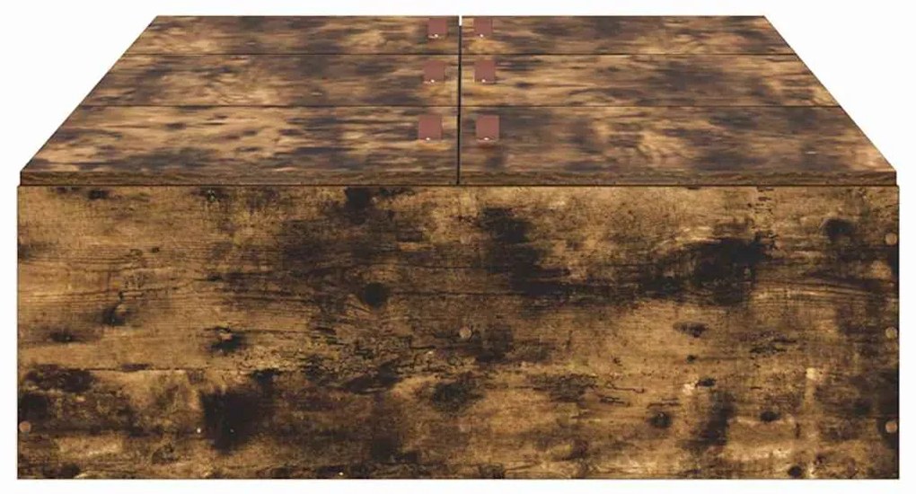 Cama com armazenamento Carvalho Defumado 90 x 200 cm