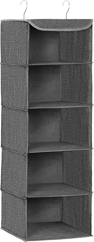 Estante suspensa para arrumação para guarda roupa 30 x 30 x 90 cm cinzento