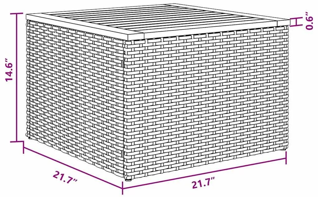 Conjunto de Sofá de Jardim com 7 Peças e Almofadas em Rattan Sintético
