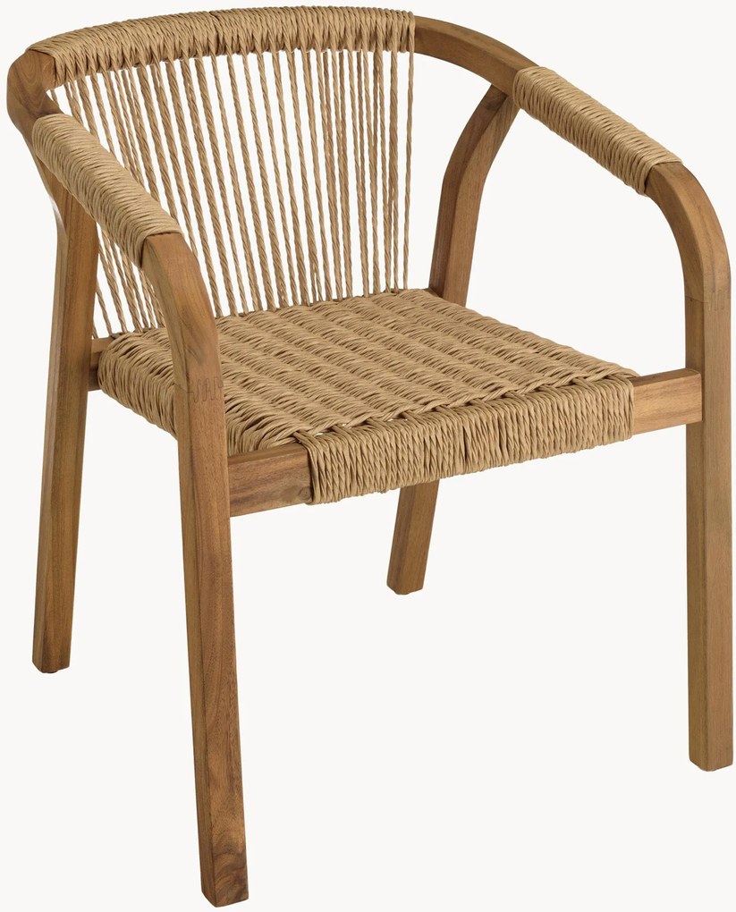Cadeiras de jantar para jardim em madeira de acácia Vick, conjunto de 2