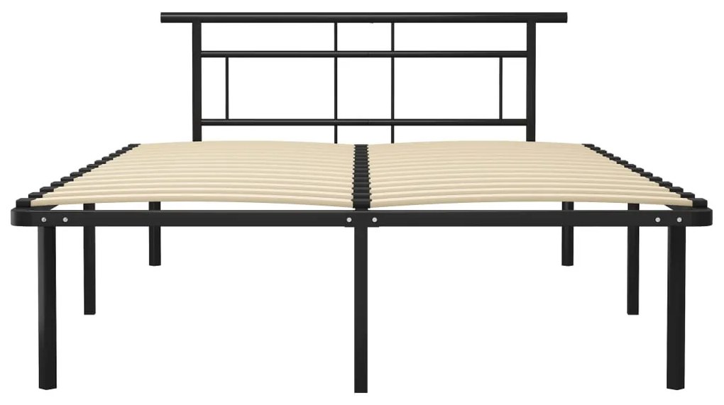 Estrutura de cama 140x200 cm metal preto