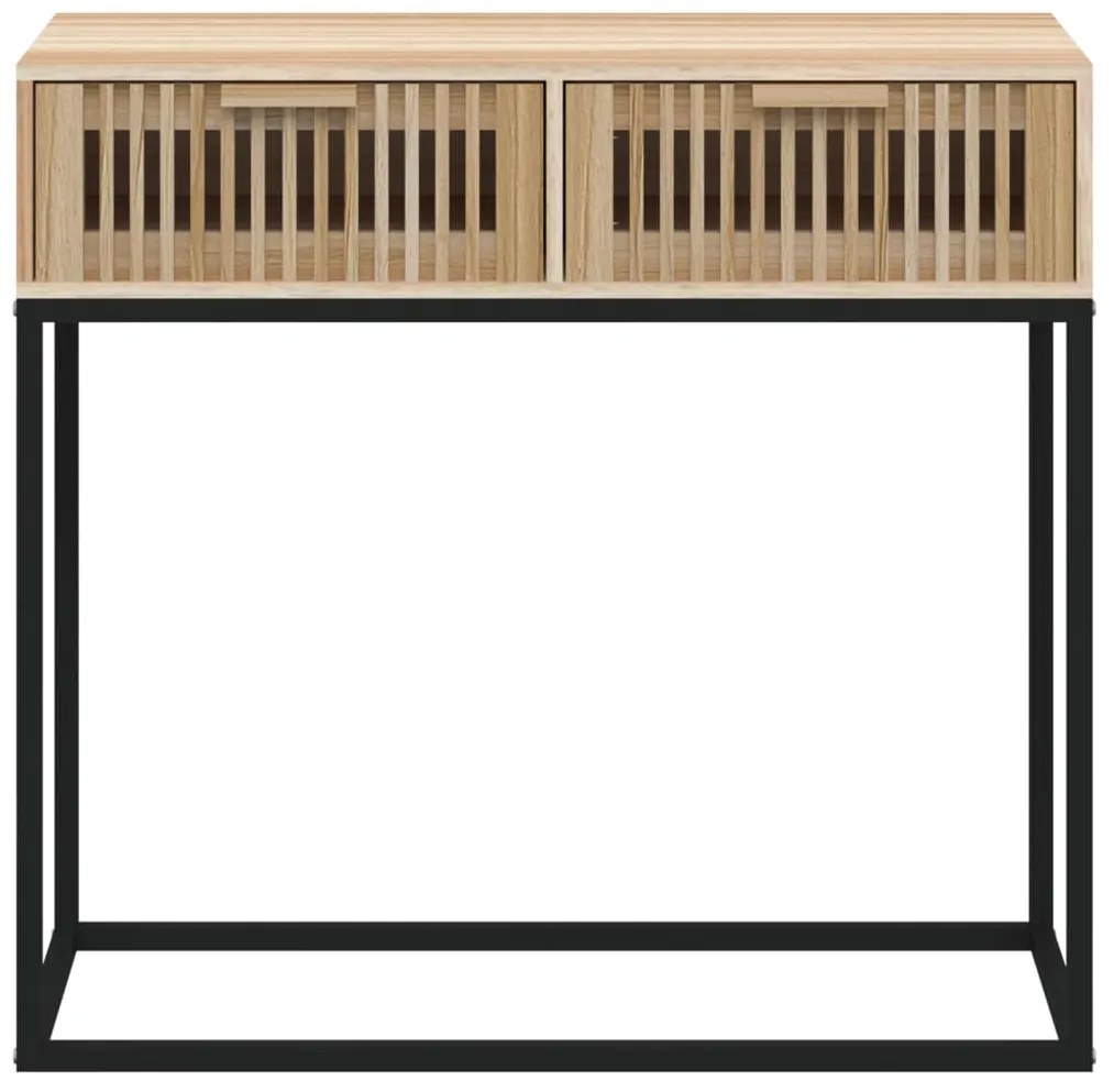 Mesa consola 80x30x75 cm derivados de madeira e ferro