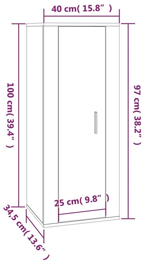 Conjunto móveis de TV 5 pcs madeira processada carvalho sonoma