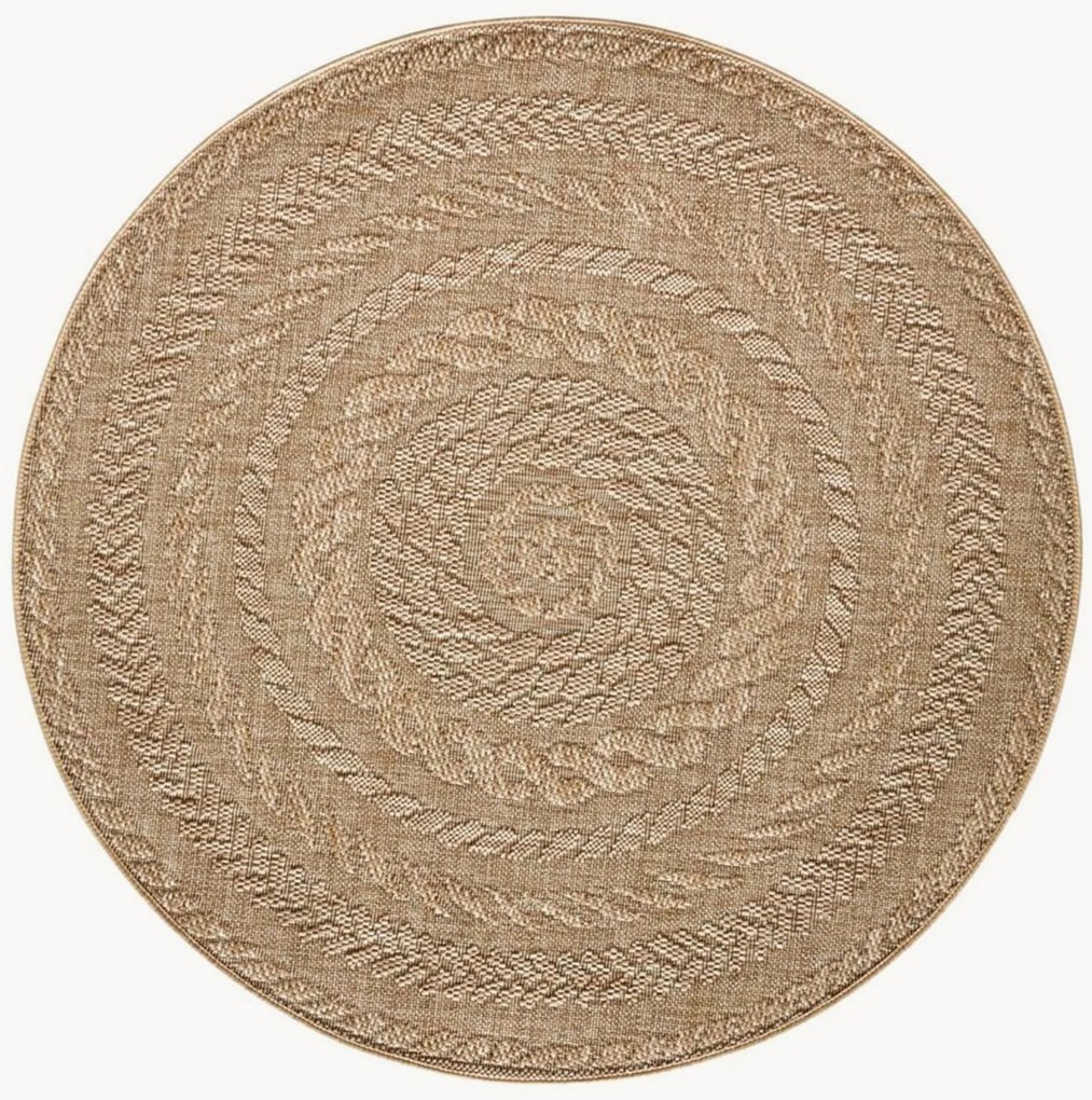 Tapete redondo para interior e exterior Almendro