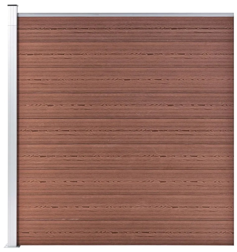 vidaXL Painel de vedação para jardim 175x186 cm WPC castanho