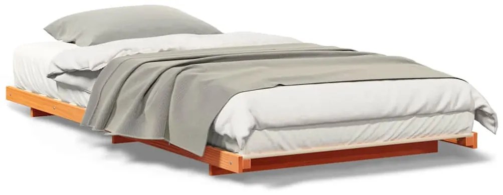 Estrutura de cama de chão Castanho-mel 100 x 200 cm
