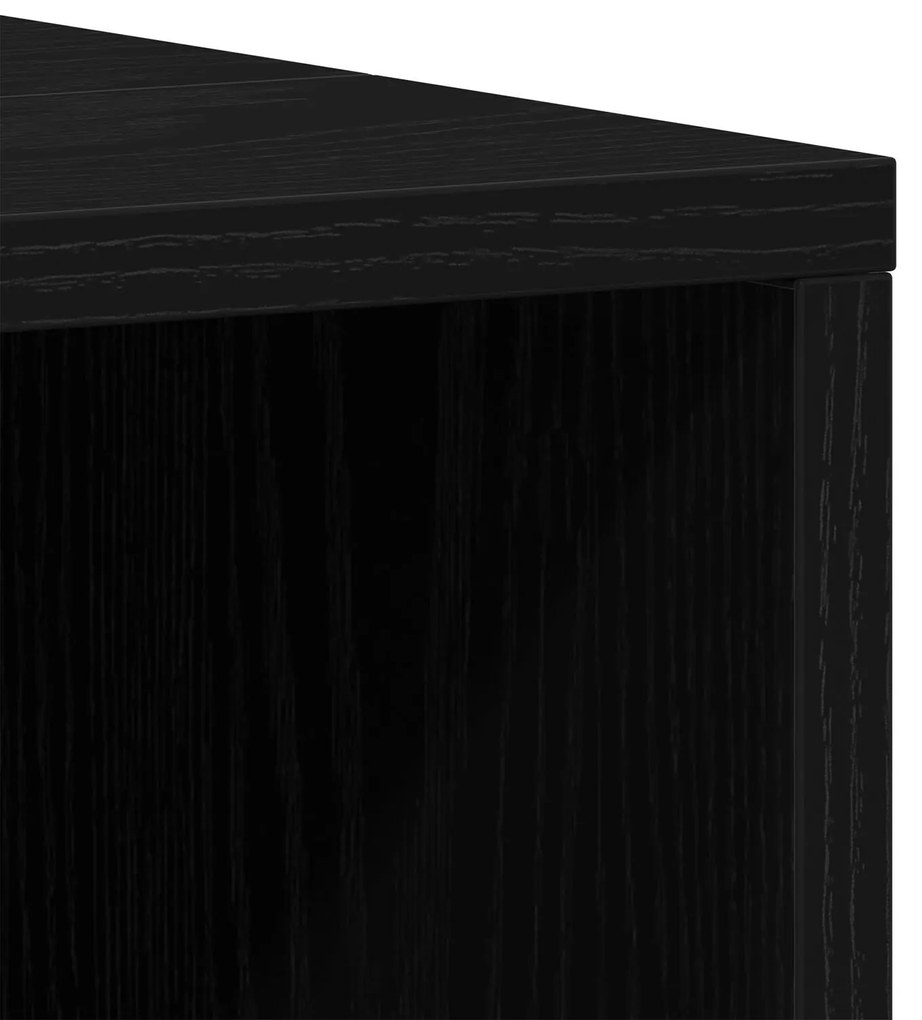 Conjunto de Móveis para Banheiro vidaXL com 3 Peças Carvalho Preto Mad
