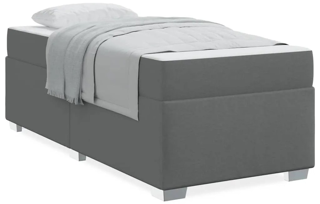 Estrutura da Cama Outros Cinzento escuro 90 x 190 cm tecido