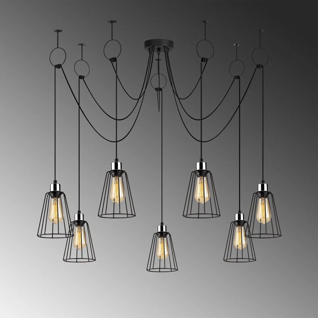 Candeeiro Tel – Preto – 135 cm x 130 cm