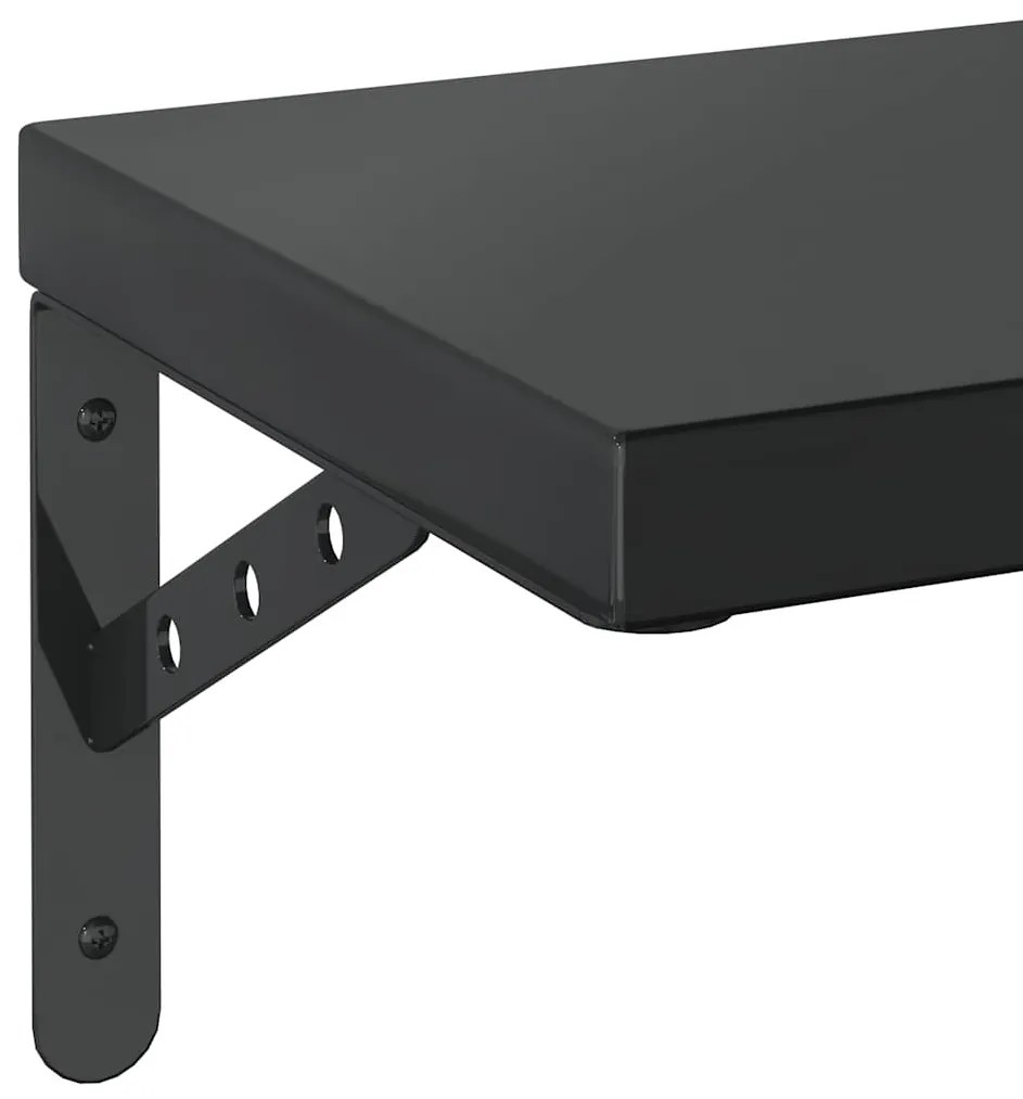 Prateleiras de parede 2 pcs 75x23,5 cm aço inoxidável prateado
