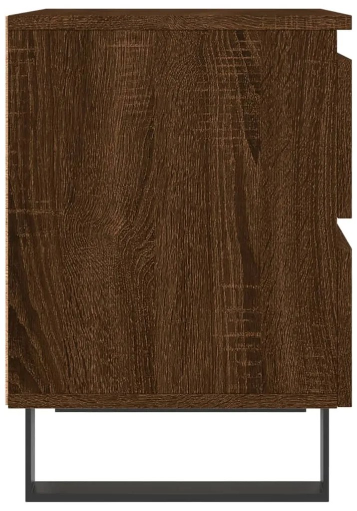 Mesas de cabeceira 2 pcs derivados de madeira carvalho castanho