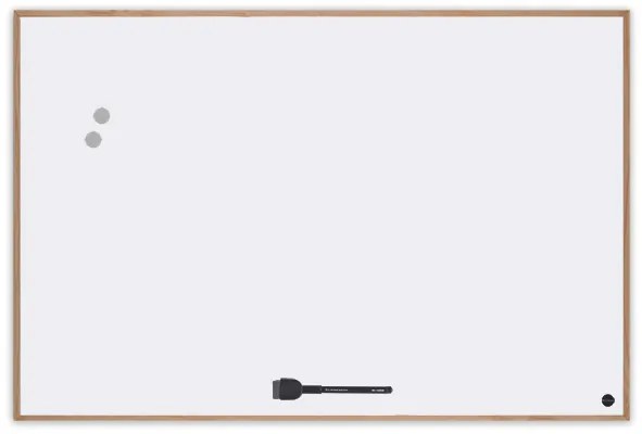 Quadro Branco Magnético 28,5x38,5cm com Moldura em Madeira – Bi-Office New Basic