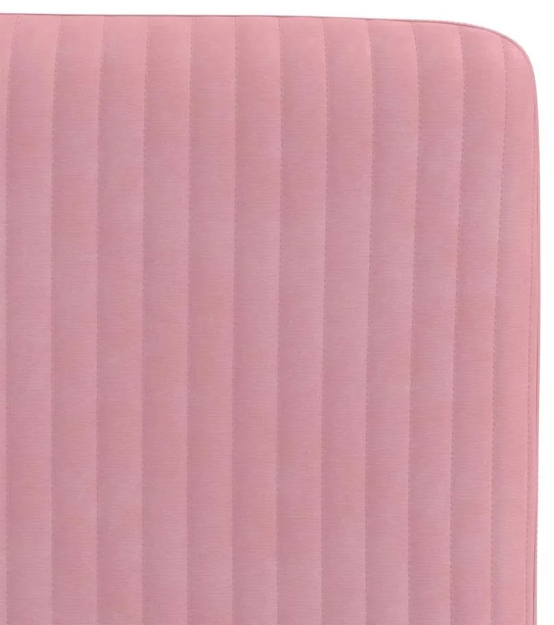 Cadeiras de jantar 6 pcs veludo rosa