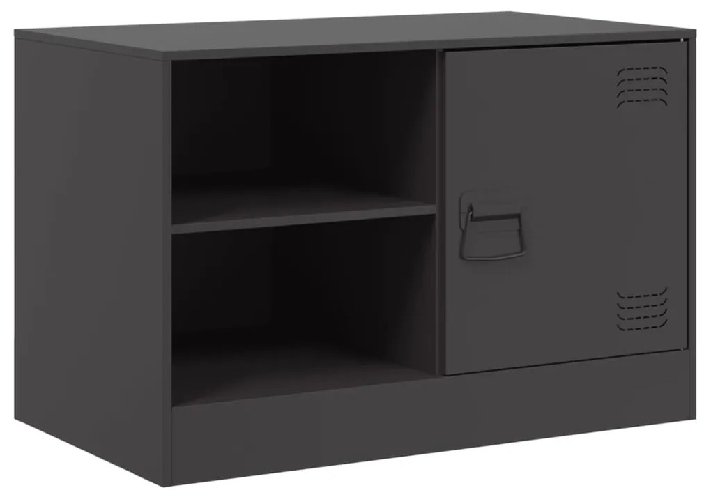 Móveis de TV 2 pcs 67x39x44 cm aço preto